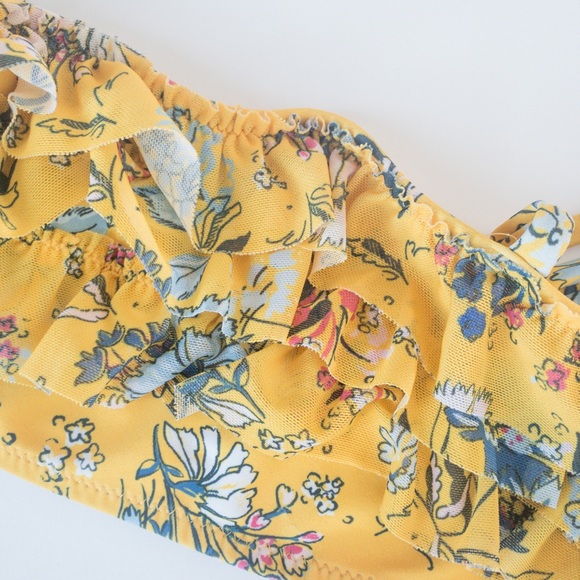 Next Direct Yellow floral Tropical girls Bikini - 5 yrs - Picture 2 of 4